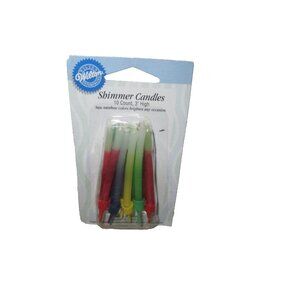 Multi-Color Shimmer 2.3" Flame Candles 10 Count Wilton